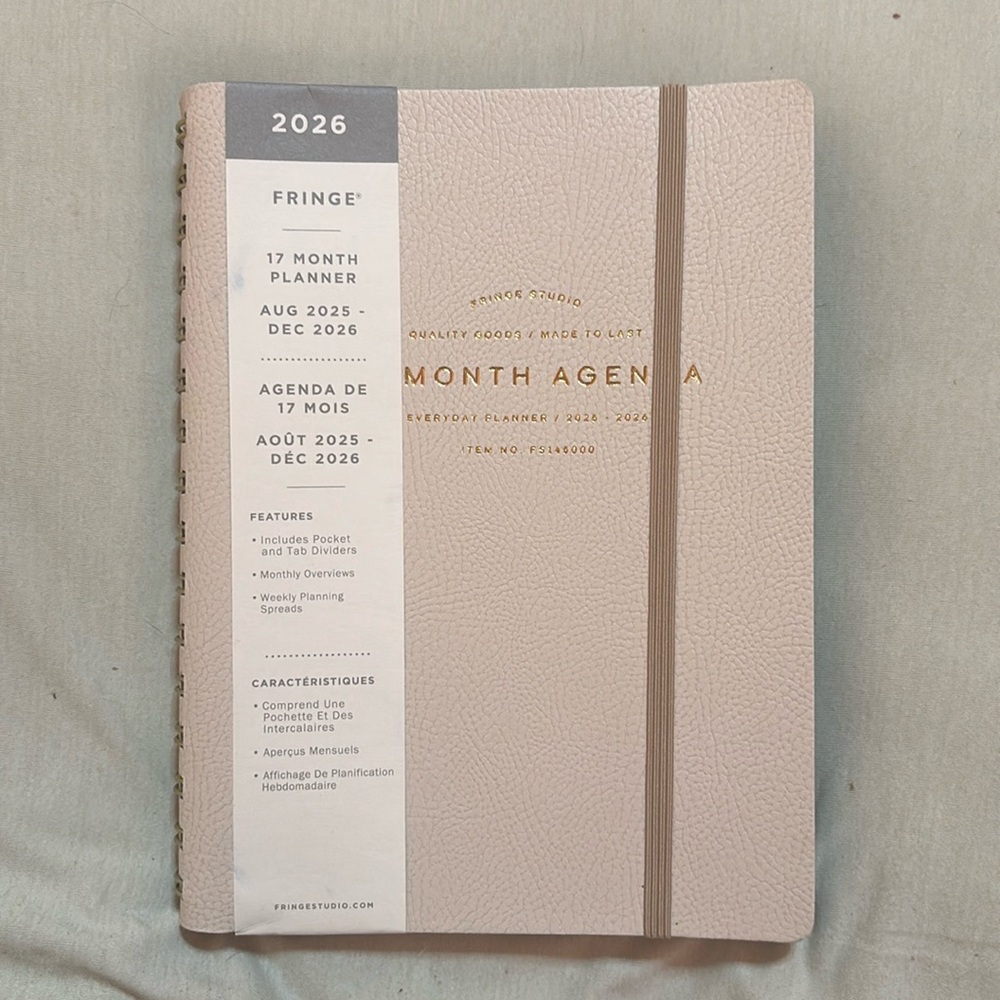 2025/2026 oatmeal color Fringe Planner